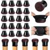 Silicone Chair Leg Covers, Furniture Leg Caps, Scratch-Resistant, Sound-Dampening, for Thin, Round and Square Legs, Compatible with Sloped Legs, with