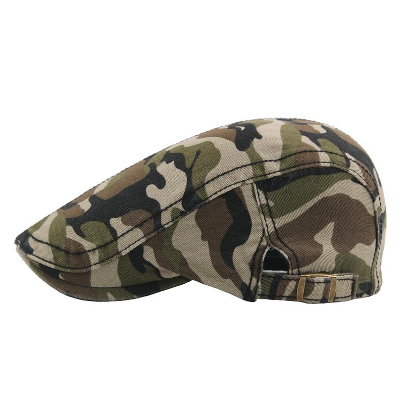 Autumn New Men'S Youth Washed Cotton Camouflage Hat Jungle Cap Riding Mountain Climbing Sun Protection Beret