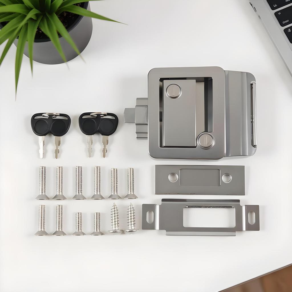 Замок безопасности для двери прицепа, портативный, сверхпрочный, защелка для двери груза RV с ригелем, для автодома, тягача, кемпера, грузовика