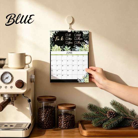 Life Management Planner 2027 Wall Calendar for Tired Ass Women Funny Sarcastic Yearly Office Accessories with Large Grids Humorous Monthly Organizer