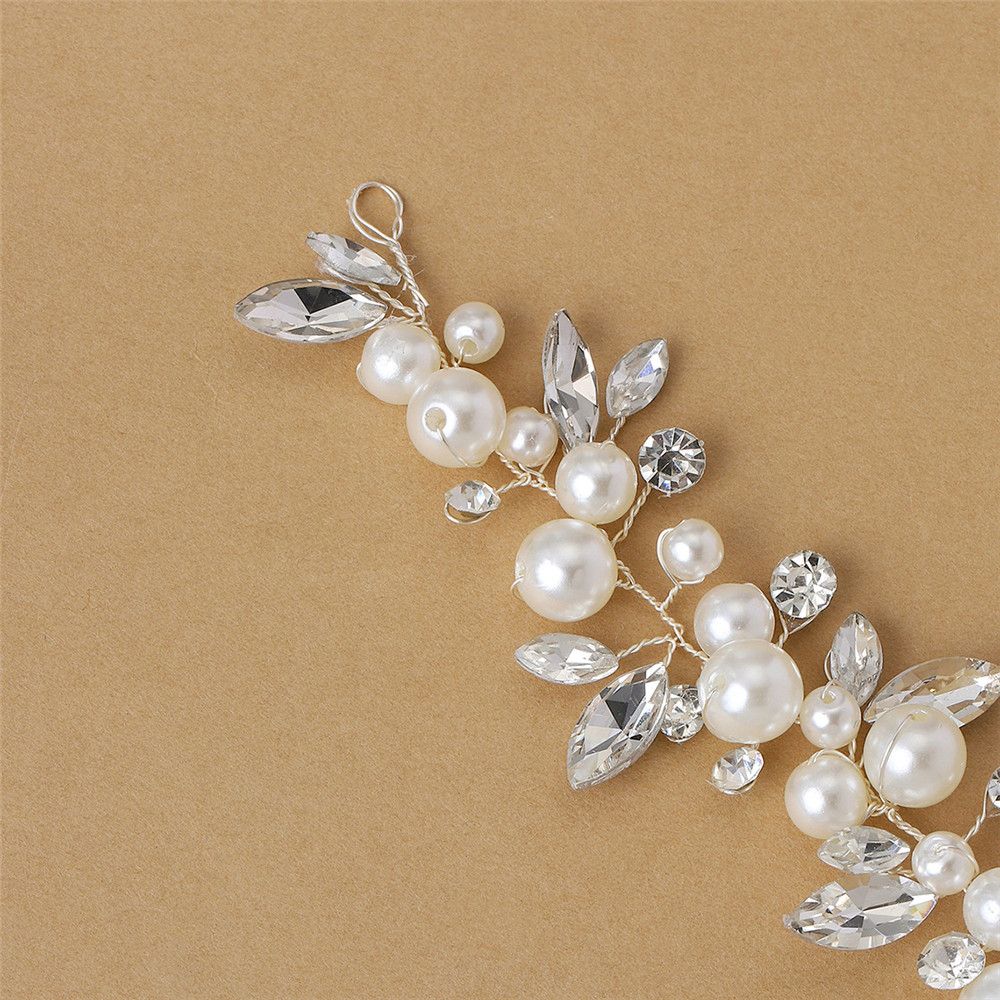 Wedding Decoration Handmade Hair Ornament Crystal Headband Tiara Jewelry Bridal Hairpin Hair Pins