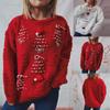 Women's Autumn/Winter Fashion Christmas Sweater Round Neck Long Seeve Sweater