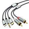 Аудиокабель с несколькими разъемами: Type-C, Lightning, Android, 3,5 мм, RCA