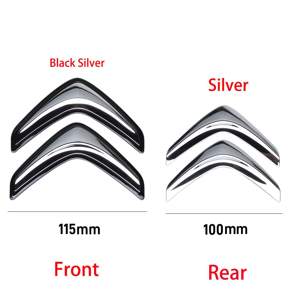 1 pair Car Front Hood/Rear Trunk Logo Badge Stickers For Citroen C2 C3 C4 C5 C6 C-Quatre C4L C-Elysee Picasso VTS Accessories ahr256