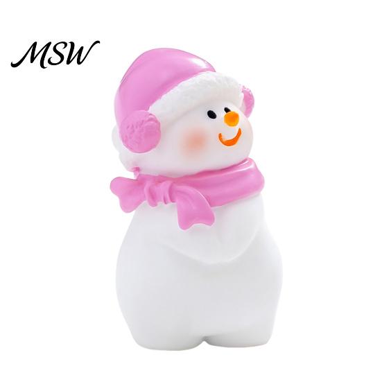 Durable Resin Craft Supplies Mini Snowman Figurine, Christmas Skiing Dolls, Small Desktop Car Doll House Miniature Figures Dashboard Figurines, Micro