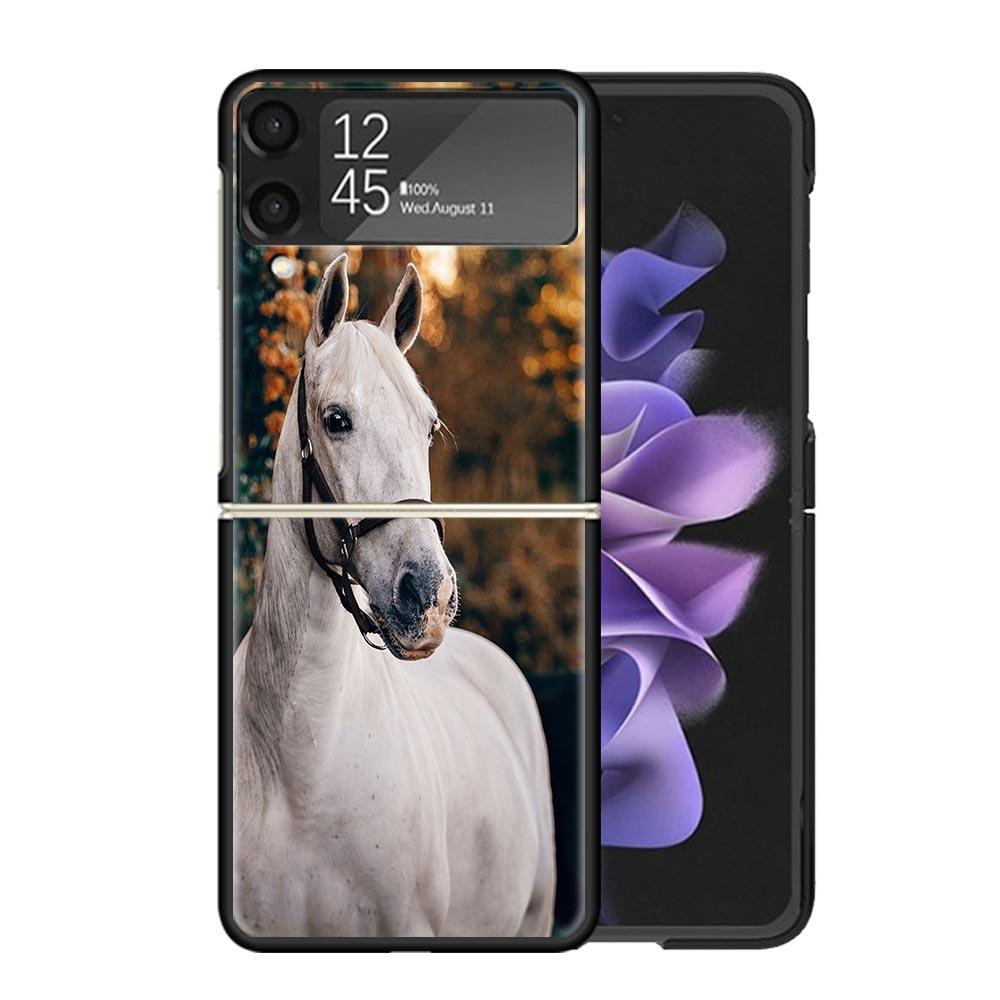 Чехлы для Samsung Galaxy Z Flip 4 5 6 7 3 Z Flip7 Flip6 Flip4 Flip5 Flip3 5G с изображением скачущей лошади, Большая Красота, Жесткие, Ударопрочные Fundas