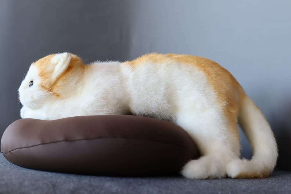 Реалистичная мягкая игрушка кошка, сделанная в Японии, с детской биркой-лентой, 58 см (тигрово-карие глаза L) Настоящий кот подарок на день рождения подарок празднование