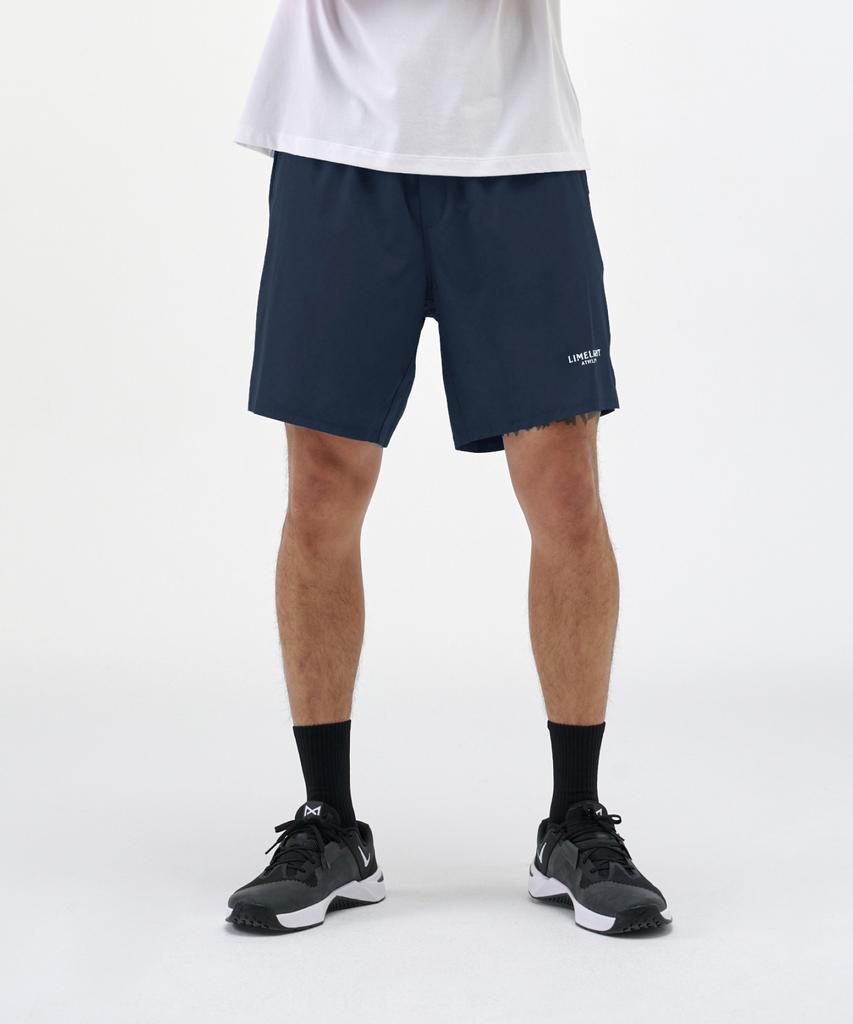 LIMELIGHT APPAREL Athlete Small Logo Liner Shorts (Navy/White)