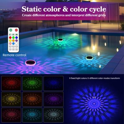 Уличные солнечные фонари для бассейна RGB цвет плавающие фонари для бассейна с пультом IP67 водонепроницаемое освещение для декора бассейна для заглубленных