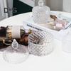 Clear Storage Jar European Style Sturdy Glass Jewelry Box with Lid