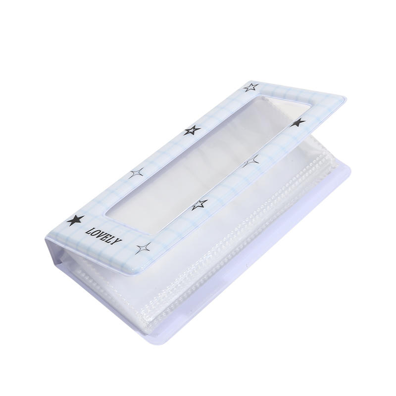 Альбом-биндер для фотокарточек с узором звезд, мини-портативный мультяшный держатель для фотокарточек для коллекции