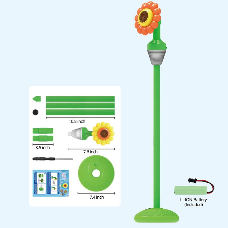 Automatic sunflower Bubble Gun Electric Street Lamp Soap Bubble Machine Maker Outdoor Games for for Wedding Birthday Party Toys