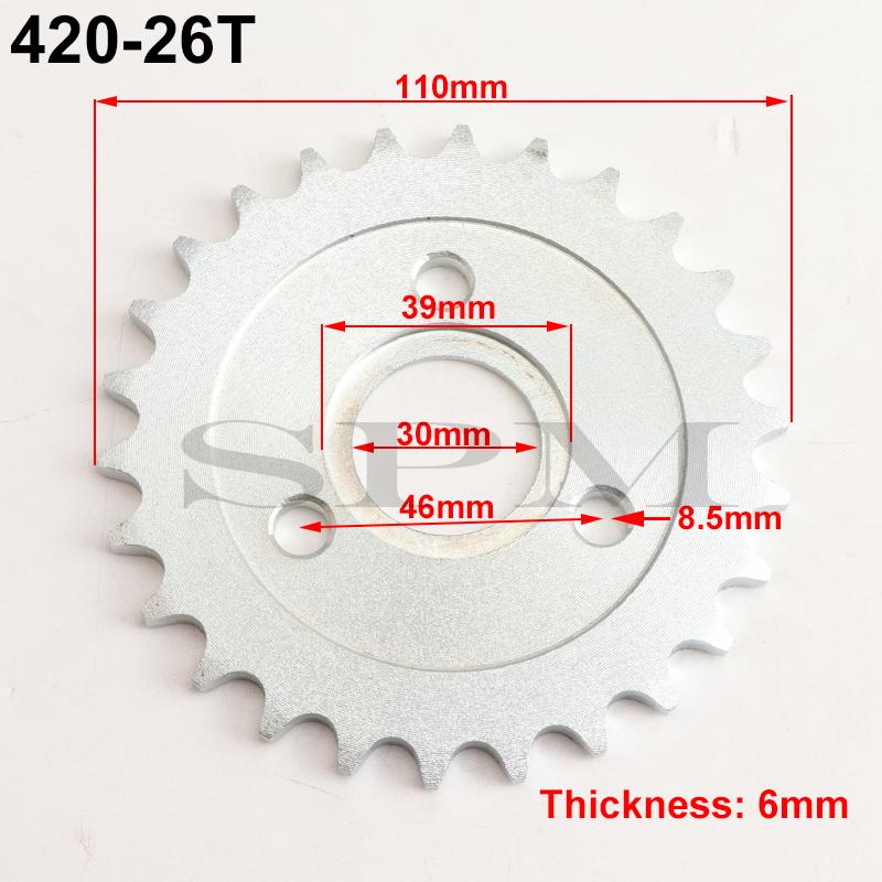 Motorcycle parts Z50 Rear Gear Sprocket 24T/29T/31T/35T/37T Tooth For 420/428 chain for pitbike RM monkey bike 50CC
