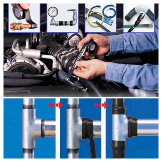 1 рулон 1,5 м изолированная ремонтная лента, изоляционная лента высокого давления, хорошая растяжимость, силикагель, кухня, душ, водопровод, ремонтная лента, инструменты для ремонта