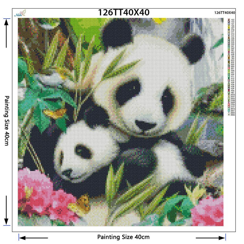 Алмазная картина "Семья панды" 3D Алмазная картина Круглые стразы Алмазная картина Вышивка