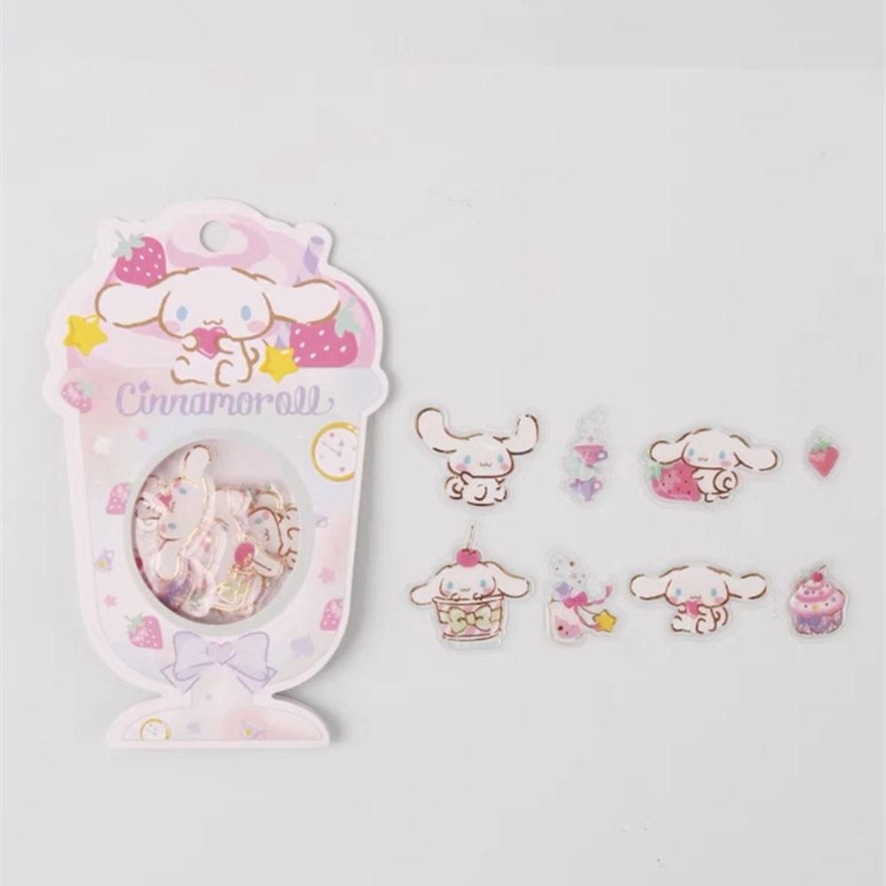 Оригинальный набор наклеек Sanrio Hello Kitty Cinnamoroll Melody Наклейки для ноутбука, телефона, скейтборда Мультяшная наклейка для девочек