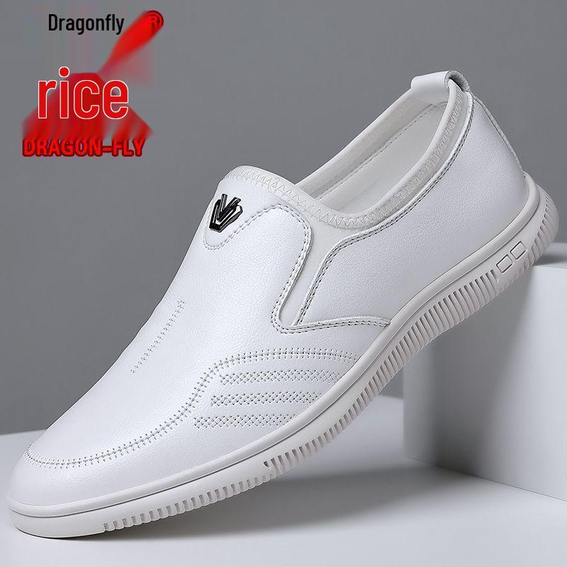 Мужские мокасины Qingting из натуральной кожи в стиле Business Casual - Мягкие, износостойкие, корейский стиль
