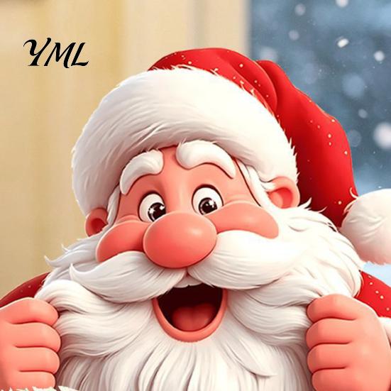 Easy Apply Window Clings Peeking Santa Claus Static Cling, 3D Effect Christmas Ornaments Sticker, Reusable Glass Decal for Home Holiday Decor