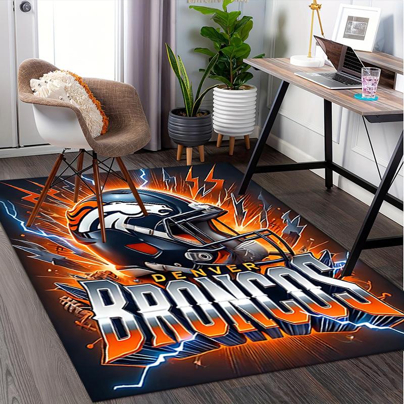Коврик для стула Denver Broncos с логотипом команды NFL, Защита стола для домашнего офиса, Ковер для дивана, Декор гостиной, Подарок