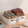 1/6Pcs Storage Baskets with Lid Large Capacity Hollow Breathable Design Stackable