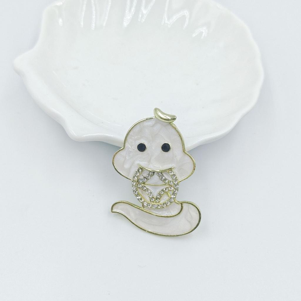 Unique Design White Gold Color Snake Brooches for Women Men Unisex Full of Rhinestone Metal Snake Animal Luxury Pins Badge Jewelry