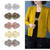 5Pair/Pack Fastener Retro Cardigan Clip Clothing Clasp Zinc Alloy DIY Swirl Flower Cape Cloak Clasp Button