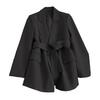 Женский костюм Пальто с отложным воротником Формальный деловой стиль Slim Fit Чистый цвет с поясом на талии и длинными рукавами Накладные карманы с отложным воротником OL Commute