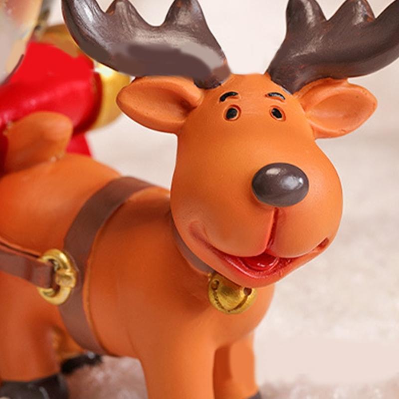 Rotating Crystal Sphere With Warm White LED Lights Resin Construction Snow Globes Battery Powered Home Decoration