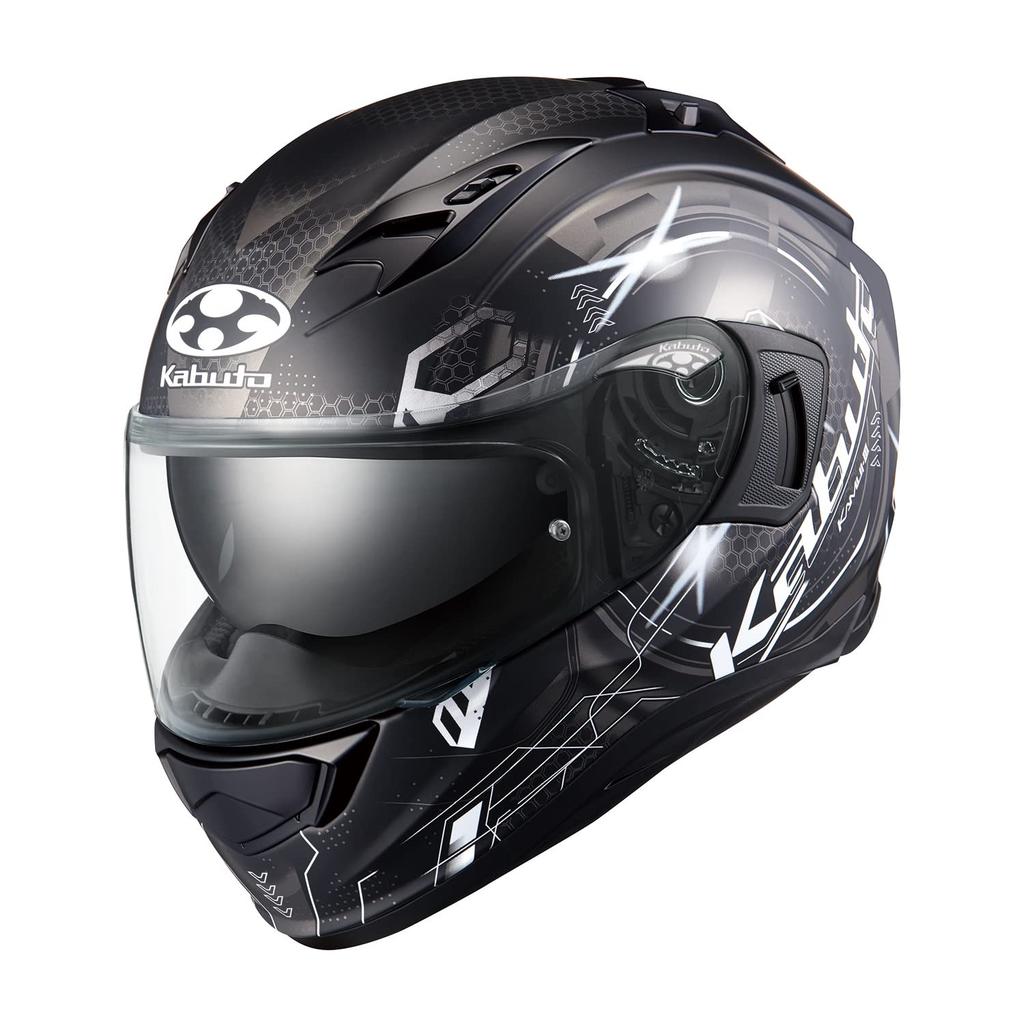 OGK KABUTO Motorcycle Helmet Full Face KAMUI3 ESTELA Flat Black Gray (Size L)