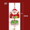 Holiday Ornament Santa Claus Christmas Hanging Pendant 45cm Snowman Xmas Wind Chime Paper Metal Door Hanging Festive Decor