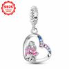 Серебро 925 пробы кулон-бусины для лучшего друга, мамы, дочери Подходит для браслета 3 мм DIY подарок на день рождения, День матери