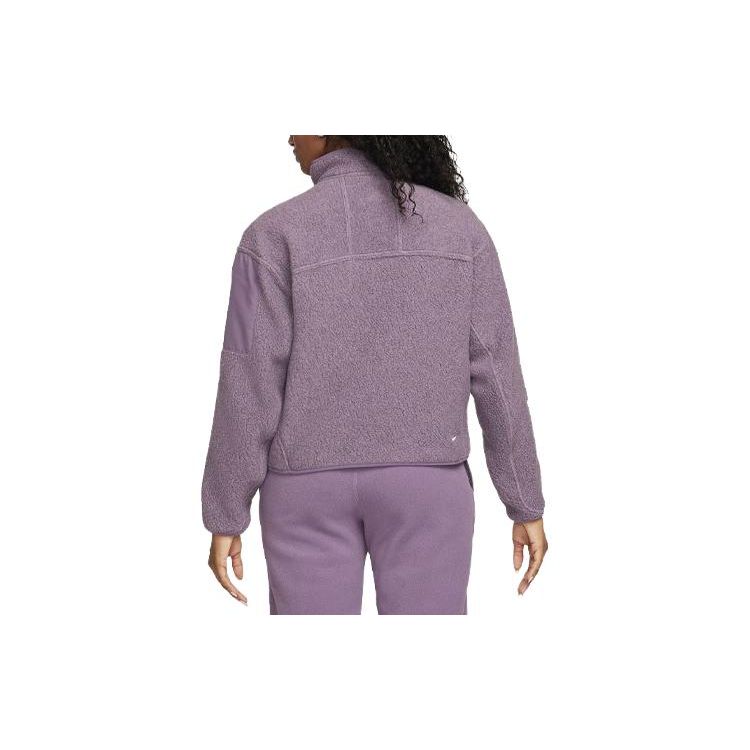 Nike ACG Arctic Wolf Polartec ACG Series Letter Embroidery Fleece Jacket Women jackets Purple Gray FB8006-536