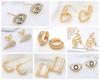 Trendy Design 14K Gold Plated Classic Post Earrings For Women Simple C-Shaped Stud Earring Female Jewellery Wholesale