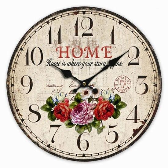 European Creative Fashion Modern Quartz Retro Simple Wooden Decorative Wall Clock