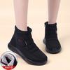 2024 the Elderly Cotton Shoes Warm Non-slip Thickened Flat Bottom Mother Cotton Boots Winter Soft Sole Old Beijing Cotton Shoes Women