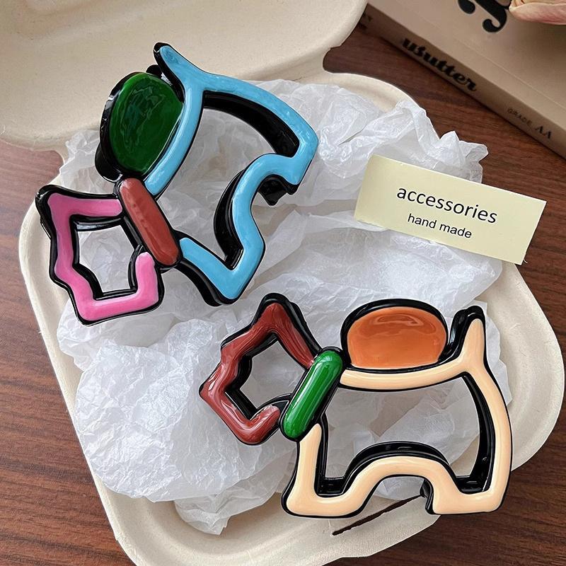 Мультяшная заколка для волос в виде щенка, цвет масляной живописи, зажим для волос, креативные заколки для волос, аксессуары для волос