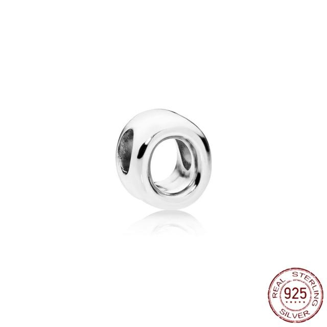 Браслет-подвеска из серебра 925 пробы с буквами AZ и буквами, бусины с именем для женщин, DIY кулон, изготовление ювелирных изделий