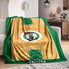 1pc Boston Celtics Basketball Court Flannel Blanket, Soft Skin Friendly with Digital Printing, Various Sizes Available for Family, Friends, Birthday