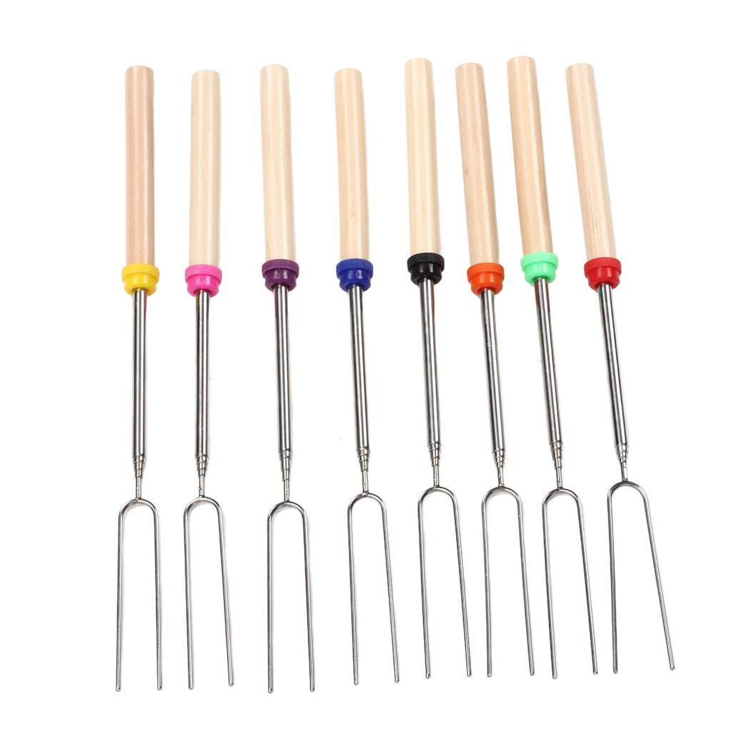 8шт телескопические раздвижные палочки для жарки зефира набор палочек для жарки зефира раздвижная жаровня