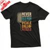 Never Underestimate An Old Man with A Pickleball Paddle Summer Men TShirt Casual Graphic Design for Outdoor Sports Tees