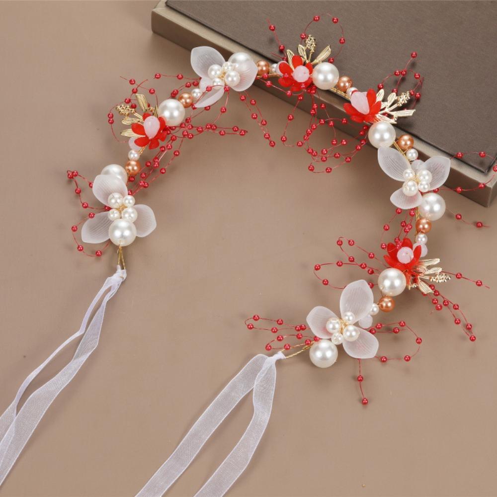 Imitated Pearl Kids Flower Crown Bohemian Head Hoop Cute Head Wreath  Girls Adult Hair accessories