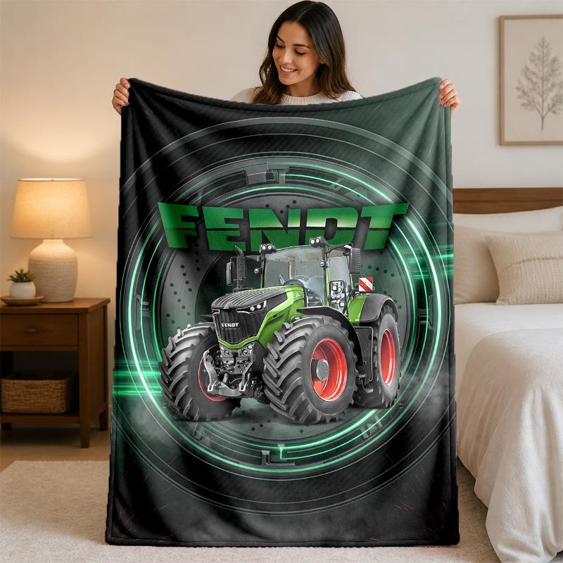 Фланелевое одеяло с принтом Fendt, уютное, легкое, плюшевое покрывало для кровати, дивана, домашнего использования