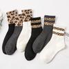 Spotted Leopard Print Women Socks Fashion Mid-Tube Socks For Girls Novelty Animal Pattern Japanese Style Autuma Spring Summer