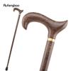 Yellow Wooden Single Joint Fashion Walking Stick Decorative Cospaly Party Walking Cane Halloween Mace Crutch Wand Crosier 93cm