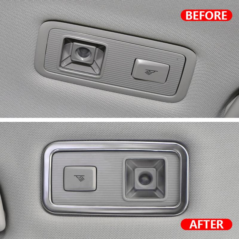 For Volkswagen VW T-Roc Troc 2018 - Rear Seat Reading Light Frame Back Roof Light Cove Sticker Car Styling Accessories