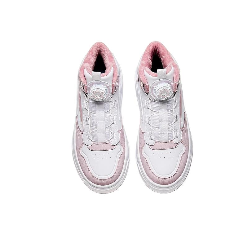 Anta Kids Comfortable Durable Casual Simple Mid-Top Sneakers Kids Sneakers White Light-Pink 322446920-3