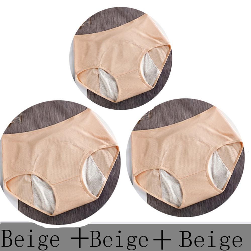 Женские трусики, 3 шт., герметичные хлопковые трусы для менструации, женское нижнее белье, менструальные женские водонепроницаемые трусы