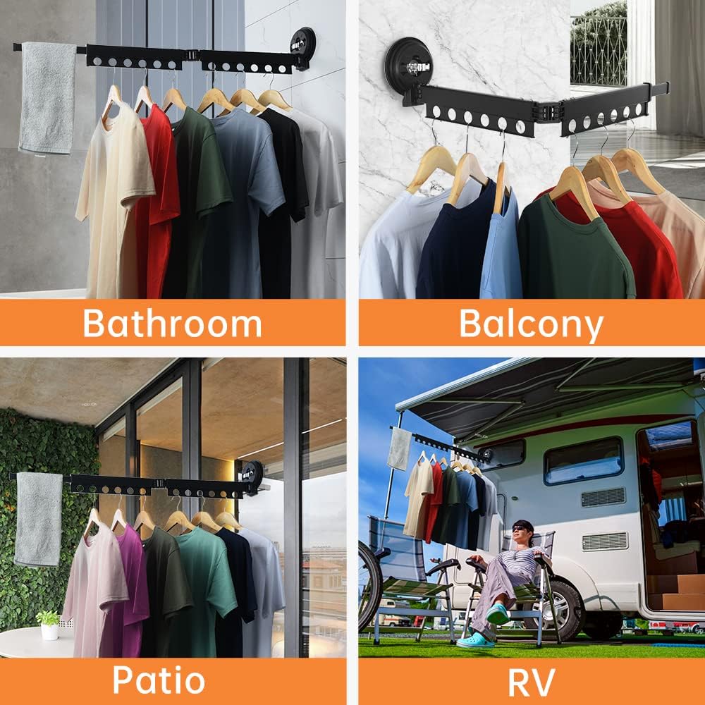 Настенная сушилка для белья с присоской, складная, экономящая место, сушилка для белья, выдвижные настенные сушилки