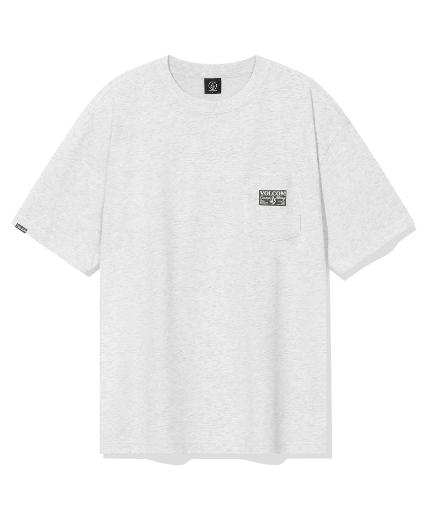 VOLCOM Camp Stoney Pocket Oversized Short Sleeve Tee (Ice Grey)