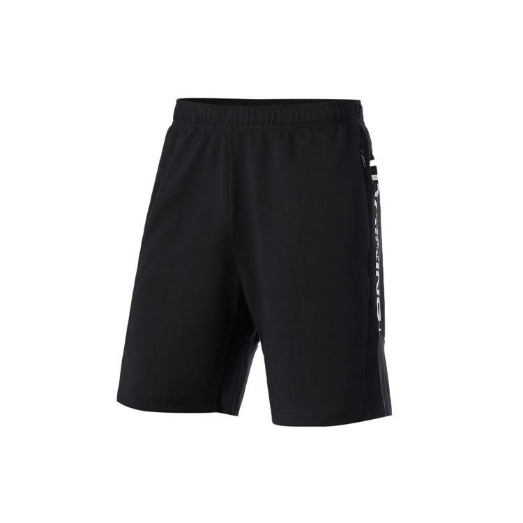 Шорты для бега Li Ning Training Series с буквенным принтом, мужские, черные AKSR115-1